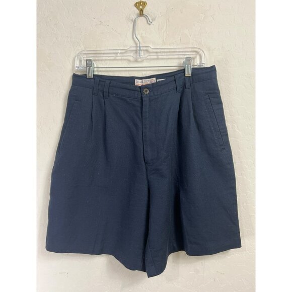 Bugle Boy for Her Blue Navy Shorts 7inch Inseam Classic Vintage Shorts Sz 14 Ram - Picture 2 of 7